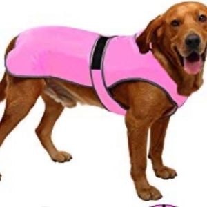 NWT MIGOHI Pink Fleece Lined Dog Jacket Size Large